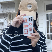 Korean in niche rose gold for Apple 13 11 12 pro xsmax mobile case XR soft suit XS