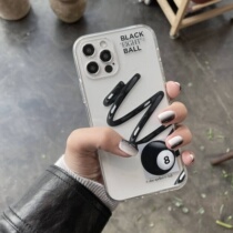 Korea in cold light metal blackness 8 ball for iPhone 13Pro 12 promax Apple 11 mobile case XR