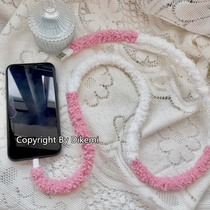 DiKemis homemade in wind niche plush data line is applicable to Apple iPhone phone charging line 1 meter autumn and winter