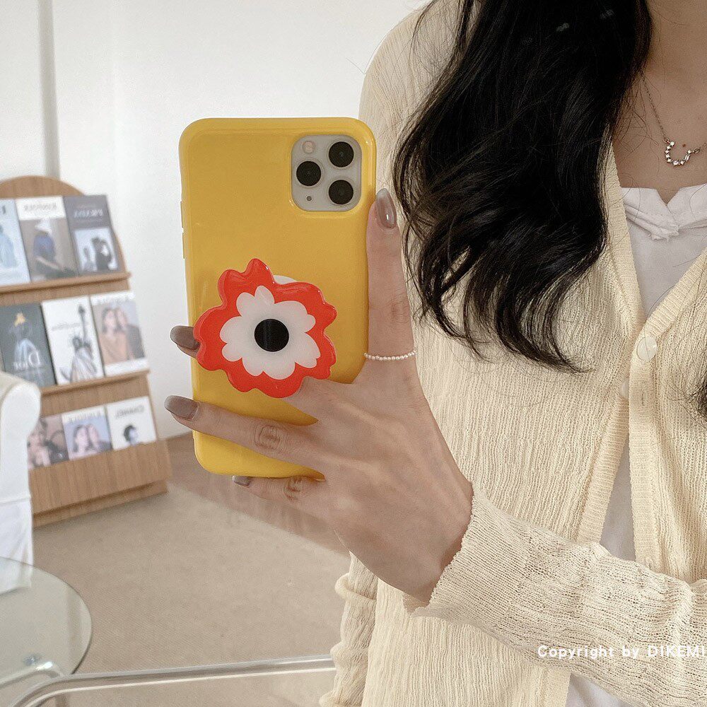 Homemade ins small fresh flower bracket apply Apple 12 11Pro MaxX XS mobile phone protective shell 7 8p wrapping