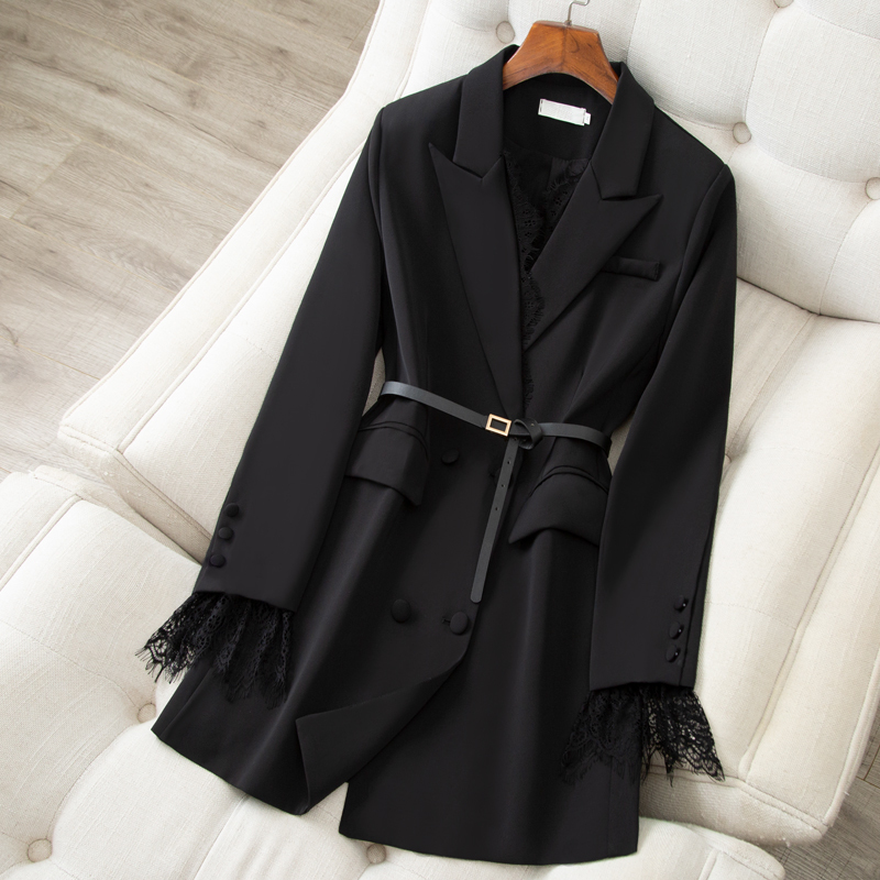 Spring and Autumn New Style Light Luxury High-End Elegant Mid-Length Blazer with Waist-Cinching Slimming Effect, Socialite Suit Dress