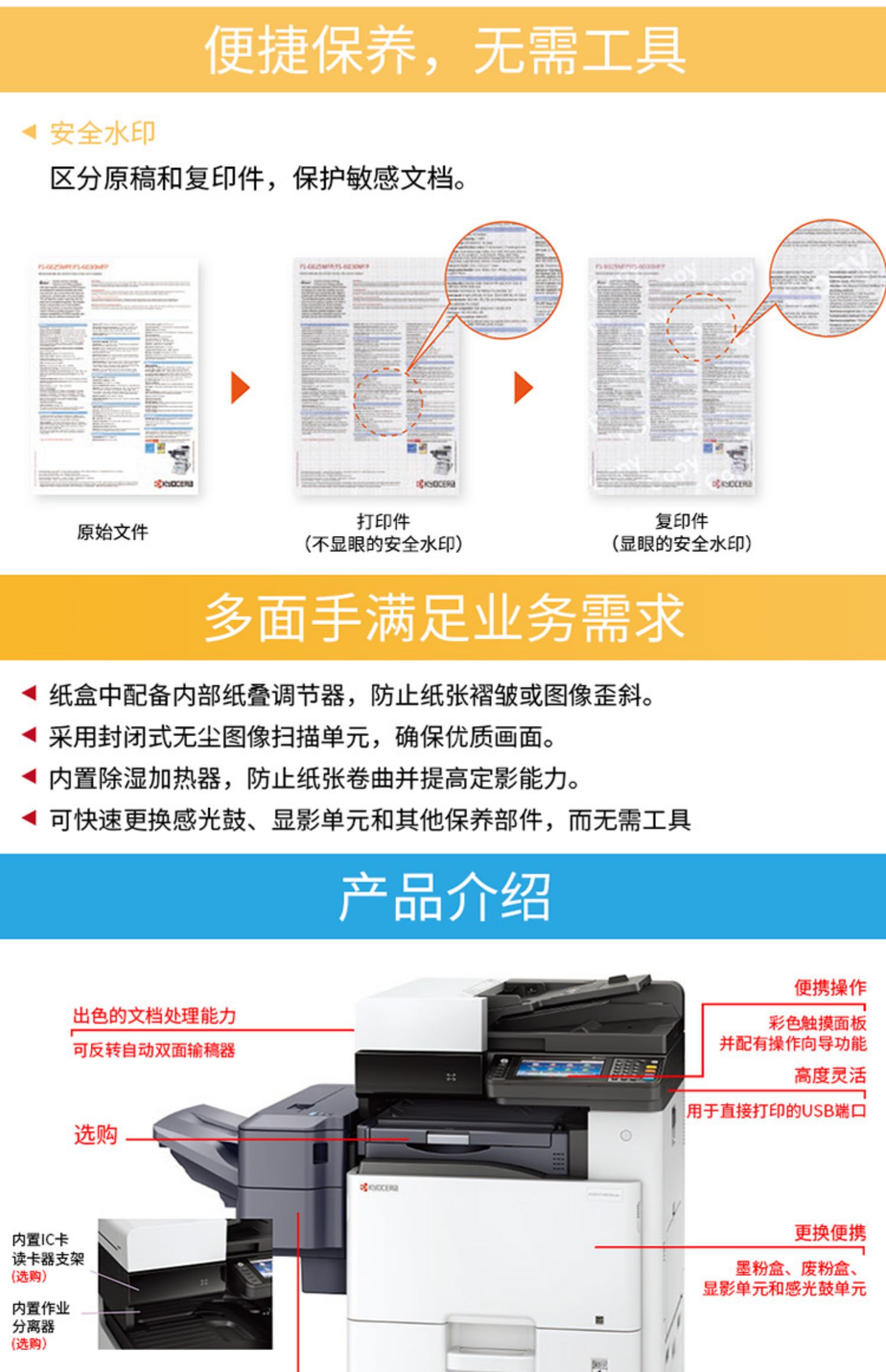 Kyocera M4125idn, Nâng cấp Kyocera 6525, Máy photocopy màu đen và trắng Sao chép máy in màu - Máy photocopy đa chức năng