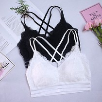 Summer new sexy lace camisole female back cross beauty back lace chest anti-bare base