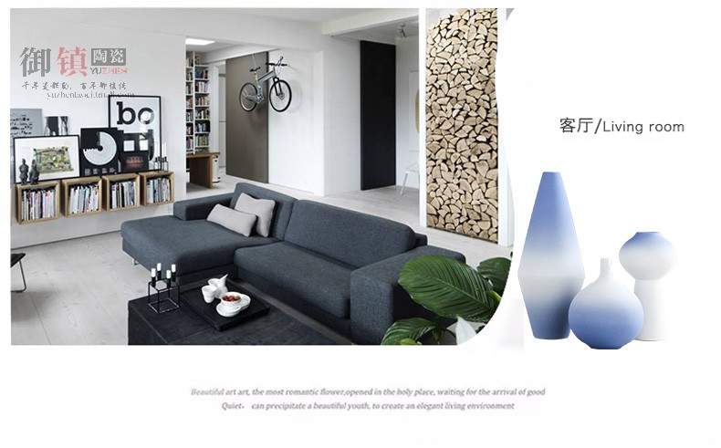 I and contracted household ceramics dried flowers, soft decoration vase furnishing articles sitting room of Chinese style porch TV ark, decoration