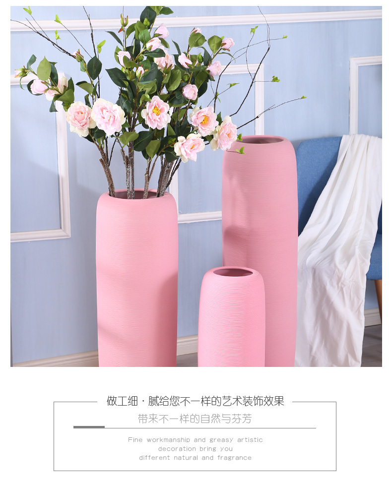 Jingdezhen modern simulation suit contracted sitting room of large vase household adornment flower arranging ins ceramic furnishing articles