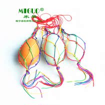 Rice fruit pure hand-woven multicolored jade thread Dragon Boat Festival Chicken and duck egg set Egg net pocket Egg bag Egg pocket