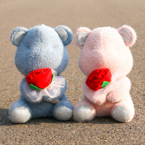 Cute Cuddle Roses Flowers Little Bear Bull Paparazzi Doll Send Girlfriend Wedding Birthday Gift Cloth Doll Plush Toy