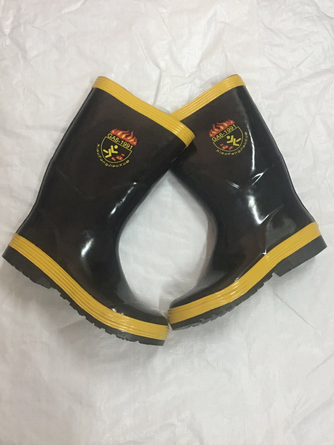 Fire Boots 97 Fire Fighting Shoes Water Boots Fire Training Rubber Boots Fire Steel Sheet Shoes Anti-Puncture Protective Boots