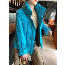 JU designer winter simple casual sheepskin fur coat womens short jacket goose down down jacket leather leather jacket