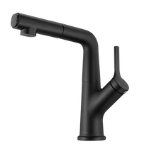 Amico all-copper black hot and cold faucet washbasin pull-out washbasin countertop basin home