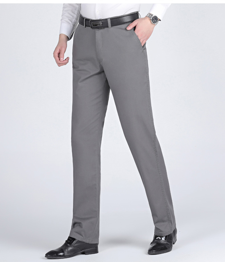 Mùa hè cotton mỏng phần quần nam thanh niên quần dài thẳng quần dài cha quần kinh doanh từ túi trung niên quần nam - Quần tây thường quần jeans nam