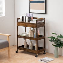 Beauty cart small cart beauty cart special bamboo high-grade three-layer instrument embroidered hairdressing nail shop rack