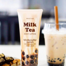 Walking milk tea afraid of hunger dont use Mistine pearl milk tea body milk 200ml good absorption not sticky