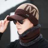 Удерживающая тепло дорожная мужская демисезонная шерстяная утепленная вязаная шапка для отдыха с капюшоном, в корейском стиле