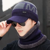 Удерживающая тепло дорожная мужская демисезонная шерстяная утепленная вязаная шапка для отдыха с капюшоном, в корейском стиле