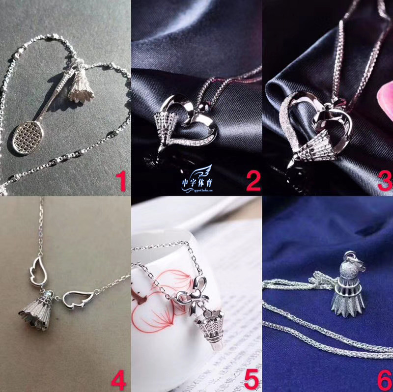 Badminton necklace collarbone pendant pendant pendant 925 sterling silver men's and women's birthday gift jewelry pendant creative