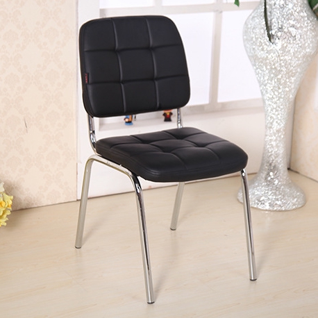 Sturdy chair four-legged office chair Thickened Sitting Face Leather Chair Mesh steel tube Durable Chair Computer Conference Staff Chair