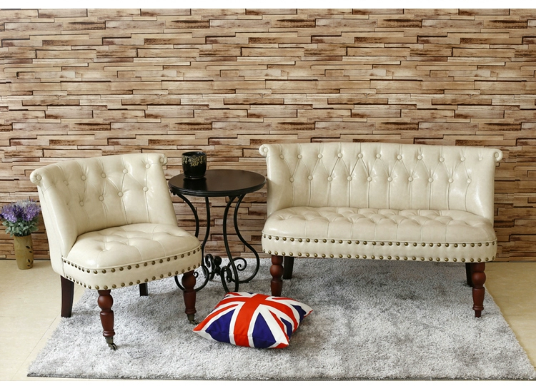 ghế ghế bành của Bắc Âu Mini-phòng ngủ đôi sofa cafe quán trà cá tính ban công Mỹ sofa nhỏ - Ghế sô pha
