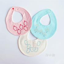 Newborn baby bib cotton waterproof baby bib cute gauze saliva towel anti-spit milk 0-1 year old 3 Pack