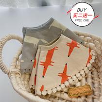 Summer thin bib cotton baby saliva towel Korean version of foreign baby bib children 360 Rotating saliva scarf