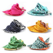 Korean baby triangle towel cotton double layer baby mouth towel biplane biface double color men and women headscarf scarf