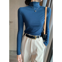 Pumen XUS semi-high collar base shirt female 2021 New Joker temperament slim slim long sleeve shirt sweater