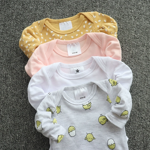 Детское боди, осенняя детская летняя одежда, хлопковый лонгслив для новорожденных, с акцентом на бедрах