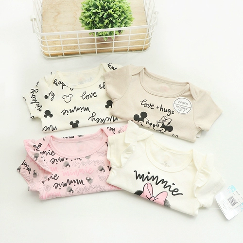 Мультяшное летнее детское боди, 0-24 мес., короткий рукав