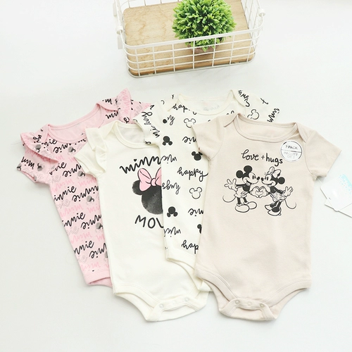 Мультяшное летнее детское боди, 0-24 мес., короткий рукав