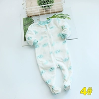 4# белый зеленый воротник (двойная молния)