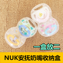 Germany imported NUK pacifier dustproof box Portable sanitary pacifier storage can accommodate two storage boxes