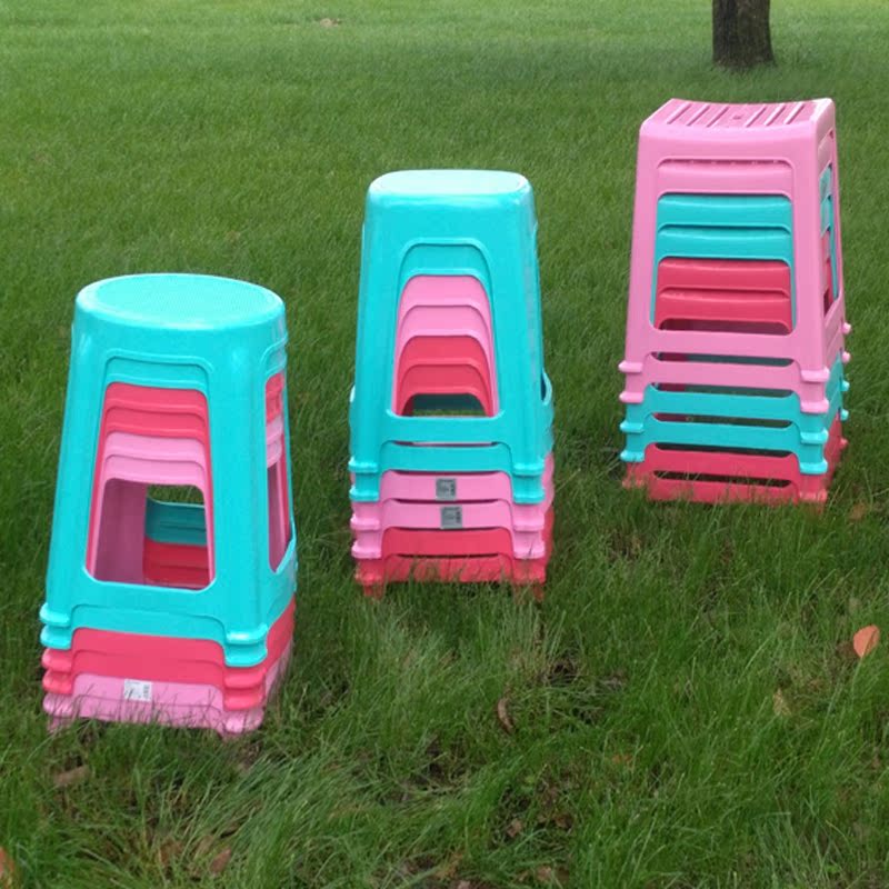 Thick plastic stool adult large bench 47cm dining bench on the bench to eat bench anti - skid bathroom bench