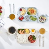 Обеденная тарелка для кормления, детский мультяшный комплект для еды для детского сада