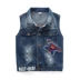 Áo vest denim trẻ em, bé trai lớn, phần mỏng, bé gái, vest denim, vest xuân thu, trẻ em sành điệu mặc ngoại - Áo ghi lê