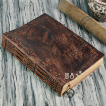 Sketchbook retro leather a4 thick book business notebook cowhide book handmade custom gift notepad