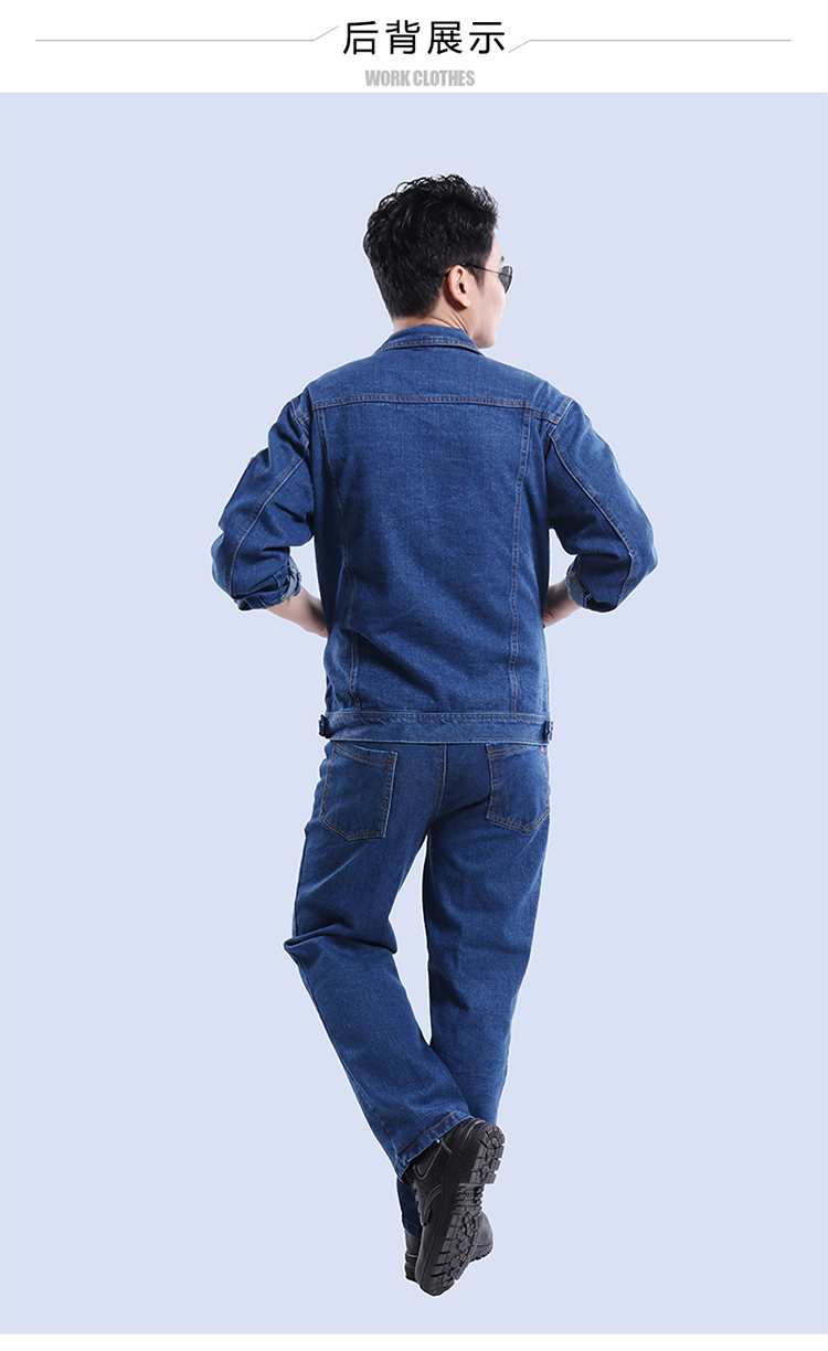 Quần yếm denim phù hợp với nam mặc quần áo cotton dày chống thấm quần áo bảo hộ thợ hàn thợ công cụ quần áo nhà máy quần ống rộng nam