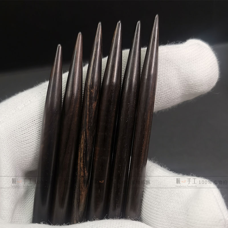 Custom-made black sandalwood needle ring needle sweater needle detachable ring needle Cordon ring needle detachable ring needle sandalwood sweater needle