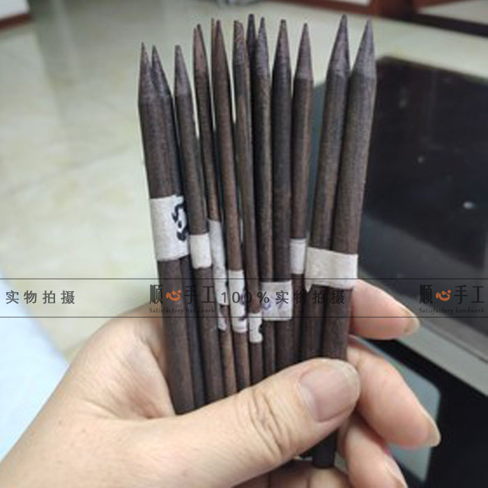 Ebony wood needs to be polished semi-finished ring needle sweater needle sweater needle wood manual DIY ring needle wood