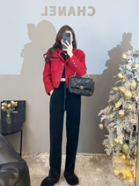 Fa-style temperament advanced with small fragrant wind Mao jacket Womens spring new Korean version of the Korean version Single-row buttoned suit collar blouse