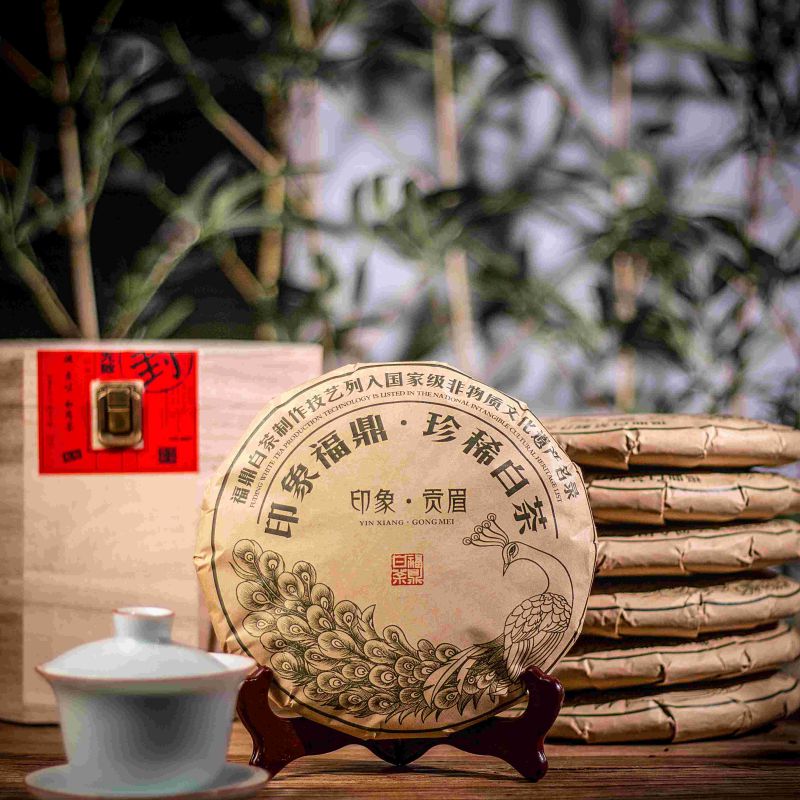 Sanyin Fuding White Tea Gongmei Tea Cake 2012 Old White Tea Fuding White Tea 7 Cake Gift Boxed 2450g