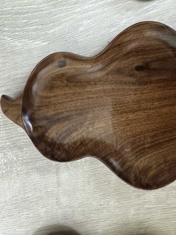 Each Item Is Photographed Individually: North American Black Walnut Wood Gourd-Shaped Dry Tea Cup Tray, Tea Ceremony Pot Mat, Small Tea Tray, Tray Each Item Is Photographed Individually: North American Black Walnut Wood Gourd-Shaped Dry Tea Cup Tray, Tea Ceremony Pot Mat, Small Tea Tray, Tray