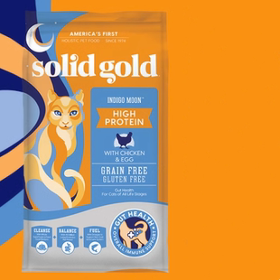 SolidGold素力高高蛋白金素鸡猫粮5.44kg2件