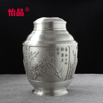 Tea cans large metal plum orchid bamboo chrysanthemum tin storage cans tea bin custom retro pure tin cans