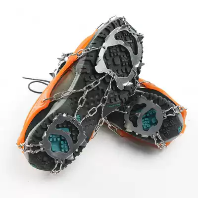 Outdoor climbing rock climbing ice claw TPE material 12 teeth simple non-slip shoe cover snow mountain climbing