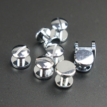 Vegetable tanned leather belt belt screws Primary color handmade DIY brass electroplated screws Belt hardware accessories