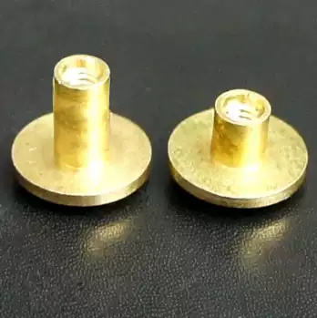 Zhangji Workshop belt Pure copper screw Screw Brass arc rivet Vegetable tanned leather belt accessories