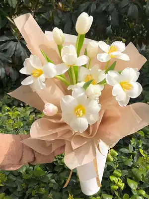 Flower wrapping paper Bouquet cake decoration floral package flower material White pink waterproof lining Korean sydney paper