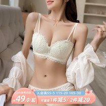 Thin-style small-breasted-in-latex underwear Female suit anti-slip without shoulder strap wiping chest anti-walking light wrapping up to the bra hood