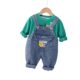 Baby spring overalls suit baby spring and autumn clothes 1 fashionable 3-year-old children's clothes boys spring two-piece trendy clothes set