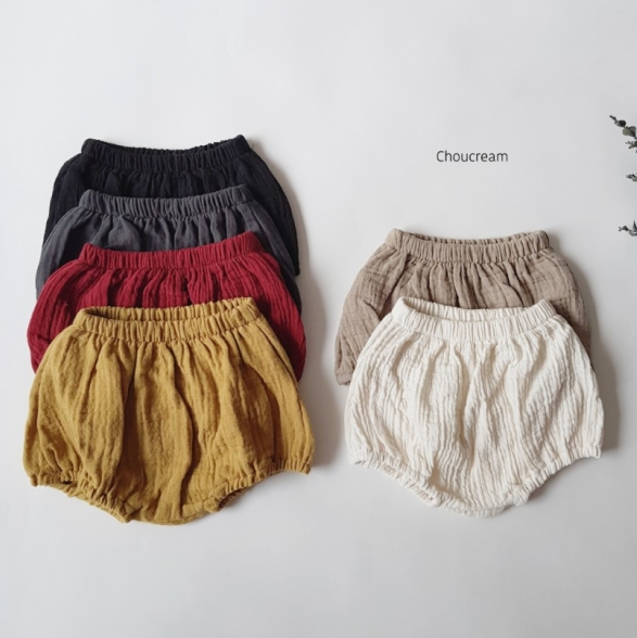 ins baby briefs large pp bread pants summer 3 girl pure cotton 2 baby outside wearing floral shorts pure color 0-1 years old